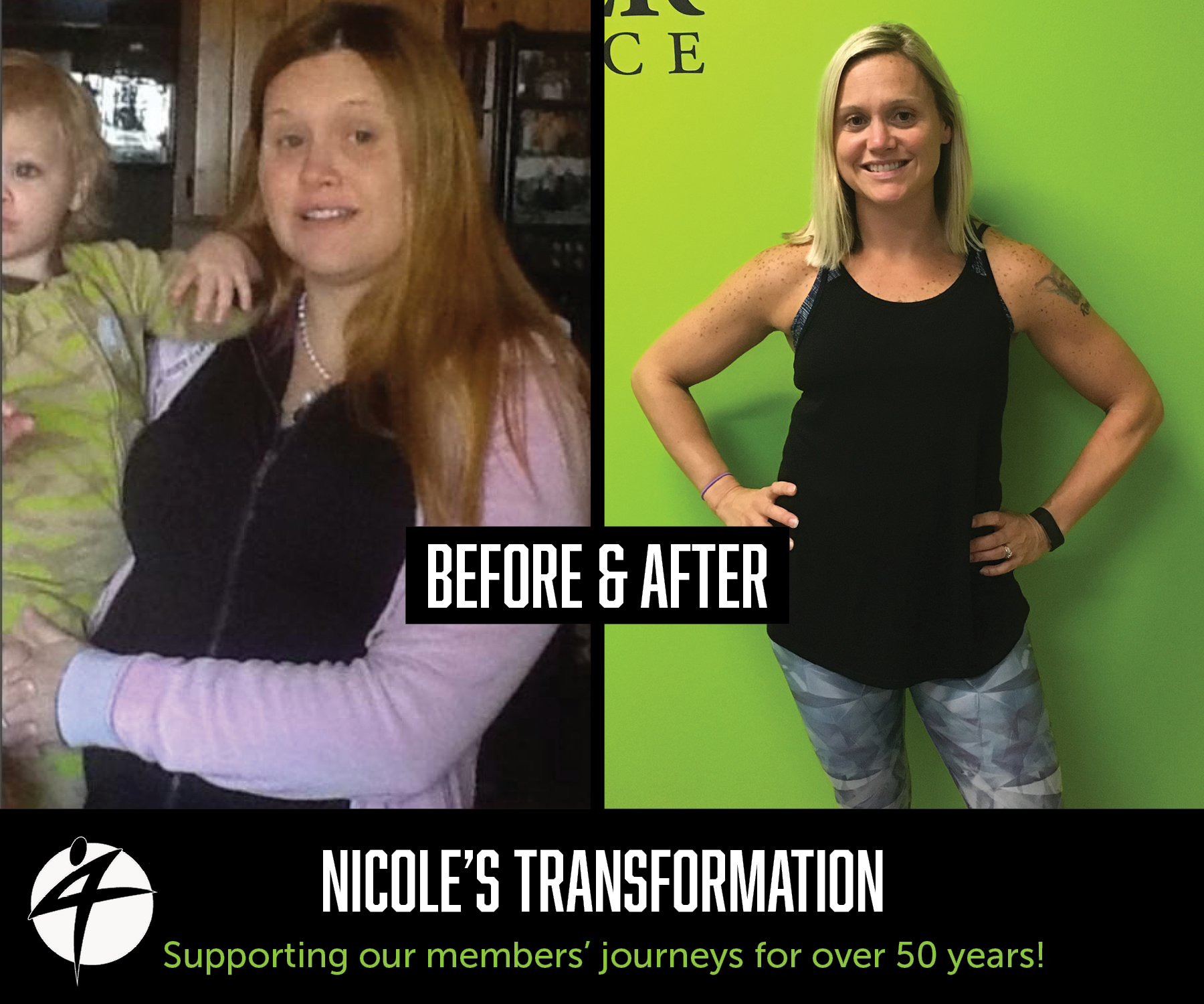 Nicole's before and after photo